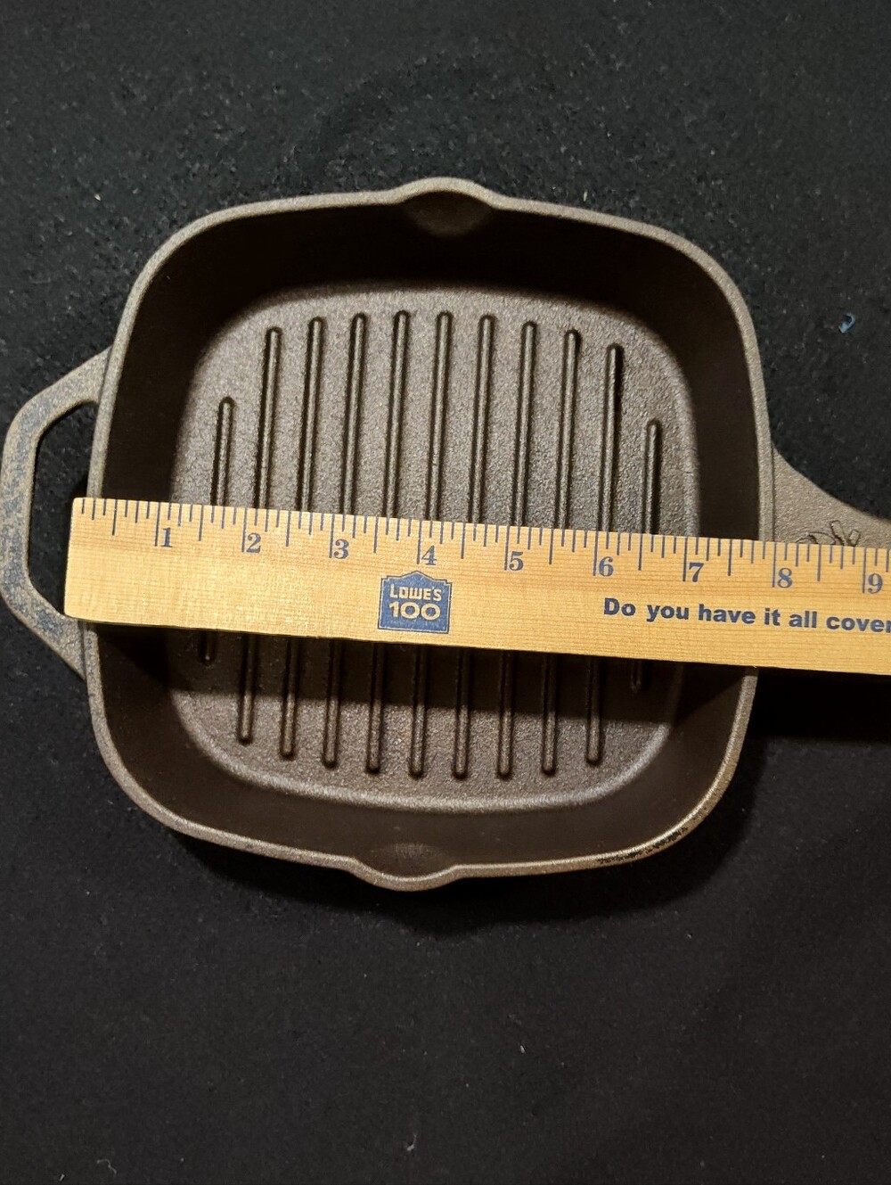Backcountry Iron Cast Iron 8" Medium Square Grill Pan W/Assist Handle - Seasoned - Picture 11 of 12